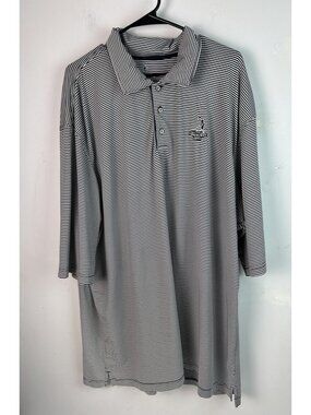 Pinehurst Blue White Stripe Putterboy Performance Polo Golf Shirt 3XL